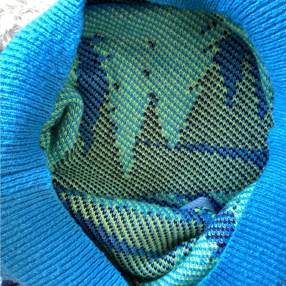 Forever 21 Intarsia Landscape Half-Zip Ski Sweater Double Lined Medium - Picture 7 of 9